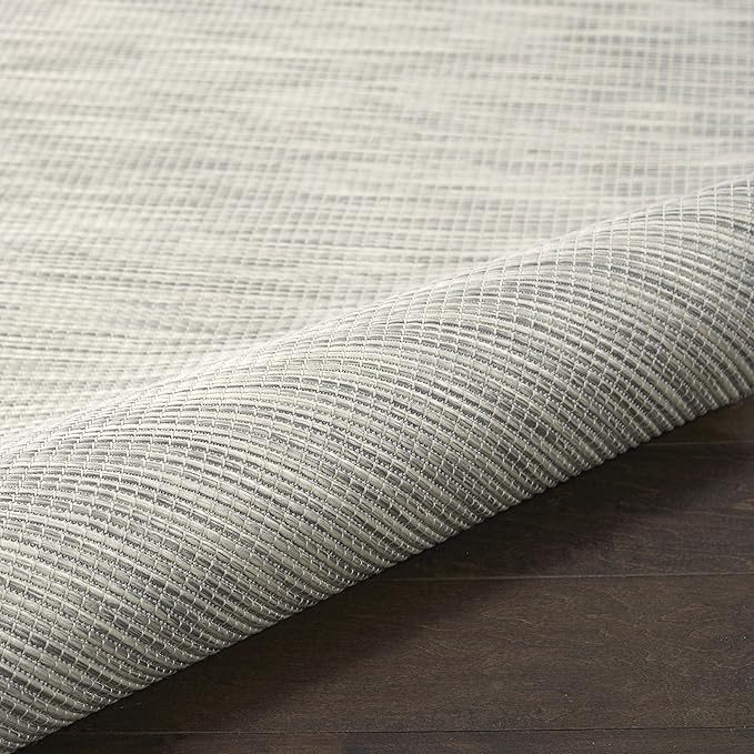 Nourison Positano Indoor/Outdoor Light Grey 10' x 14' Area Rug, Easy Cleaning, Non Shedding, Bed Room, Living Room, Dining Room, Backyard, Deck, Patio (10x14)