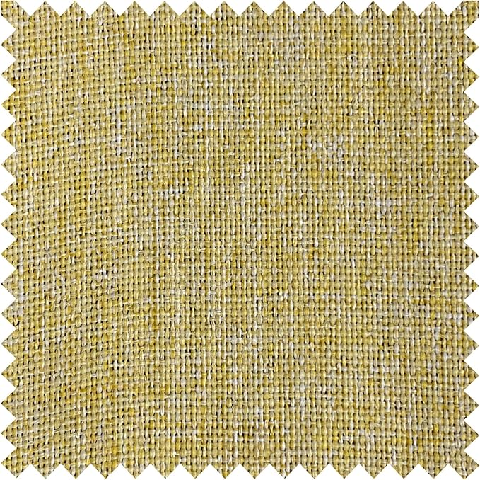 Macochico Extra Wide Full Blackout Linen Curtains for Sliding Door Yellow Pinch Pleated Linen Curtains 96 Inches Long for Bedroom Living Room Farmhouse with Tieback 120”Wx96”L 1 Panel