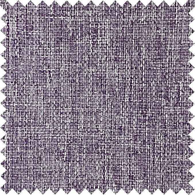 Macochico Pinch Pleated Blackout Curtains 102 Inches Long 100% Light Blocking Violet Linen Drapes for Bedroom Living Room Farmhouse Shabby Chic Burlap Curtains with Tieback 72”Wx102”L 1 Panel