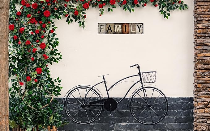 Vintage Tin Sign Retro Metal Family Signs for Home Decor Stylish Wall Art Plaques Gift for Home Bathroom Kitchen and Gothic Wall Decor in Every Room 16x4 in