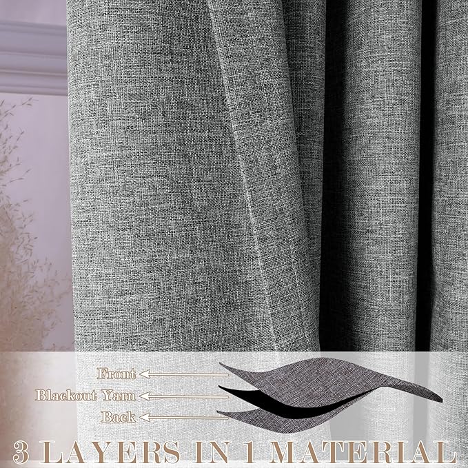 150 Inches Extra Wide Room Divider Draperies, Pinch Pleat Drapes, Absolutely Blackout Sliding Door Drapery, Total Privacy Ceiling Track Curtains, 150" W by 84" L, Mid Grey (1 Panel)