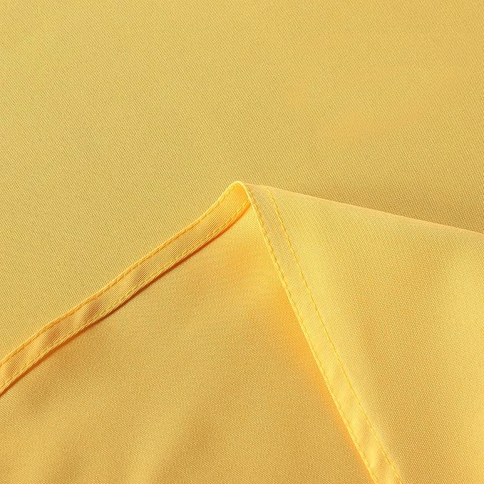 sancua Rectangle Tablecloth - 60 x 120 Inch - Stain and Wrinkle Resistant Washable Polyester Table Cloth, Decorative Fabric Table Cover for Dining Tables, Buffet Parties and Camping, Yellow
