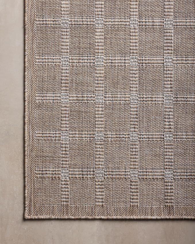 Loloi Amber Lewis Topanga Collection TOP-01 Natural/Bone 6'-7" x 9'-4" Indoor/Outdoor Area Rug