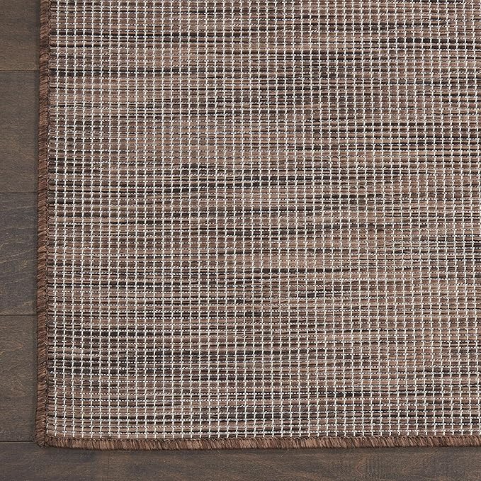 Nourison Positano Indoor-Outdoor Natural 8' x 10' Area Rug, Easy Cleaning, Non Shedding, Bed Room, Living Room, Dining Room, Backyard, Deck, Patio (8x10)