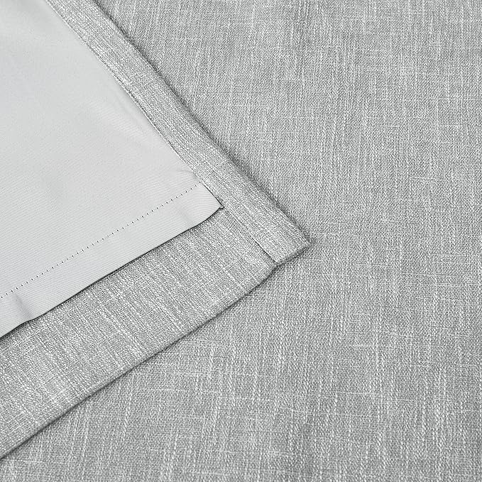 Vision Home Silver Grey Pinch Pleated Full Blackout Curtains Room Darkening Window Curtains 120 inch for Living Room Bedroom Thermal Insulated Pinch Pleat Drapes with Hooks Back Tab 2 Panel 40"Wx120"L