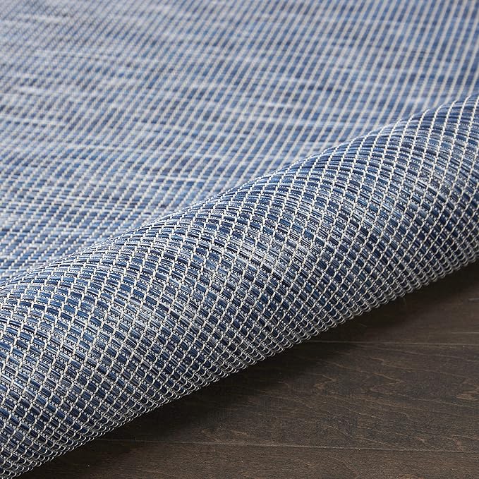 Nourison Positano Indoor/Outdoor Navy Blue 2'2" x 12' Area Rug, Easy Cleaning, Non Shedding, Bed Room, Living Room, Dining Room, Backyard, Deck, Patio (2x12)