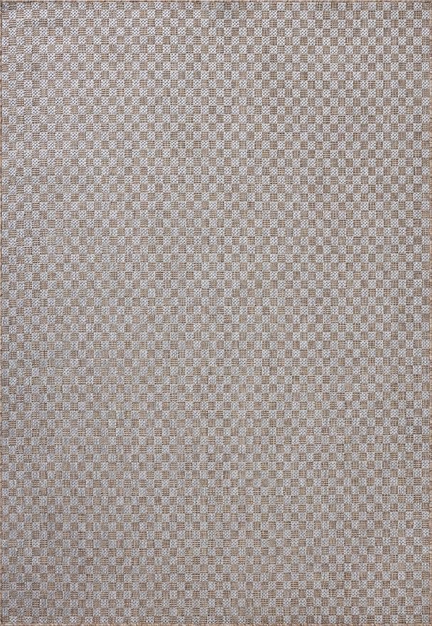 Loloi Amber Lewis Topanga Collection TOP-02 Natural/Silver 6'-7" x 9'-4" Indoor/Outdoor Area Rug