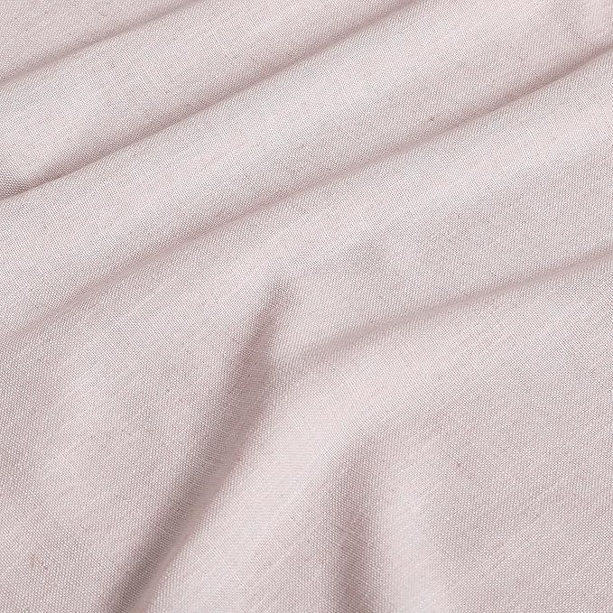 Vision Home Soft Pink Pinch Pleated Full Blackout Curtains Linen Blended Room Darkening Curtain Panels 108 inch for Living Room Bedroom Thermal Insulated Pinch Pleat Drapes with Hooks 9FT 40"Wx108"Lx2